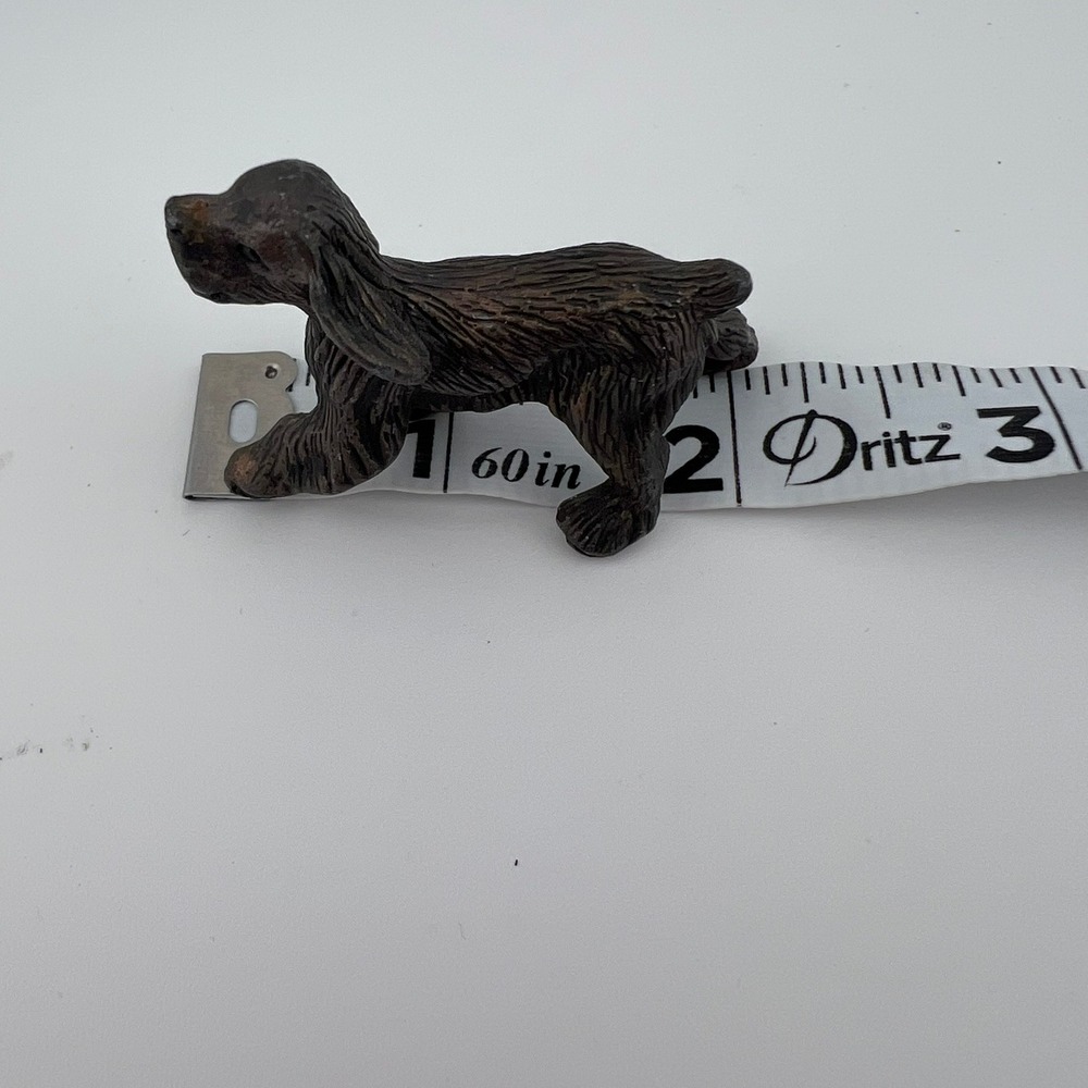 Vintage Bronze Tone Cocker Spaniel Dog Figurine Small Heavy Metal 2.3 oz - Picture 8 of 8